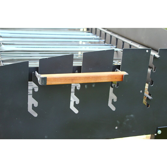 Гриль 1120х690х950 мм, 2 мм, решетка-гриль, полка, генератор угля, с колесами, угольный, Grillux, Orion 80, ВЗР2212