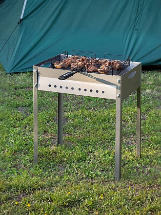 Мангал 520х370х140х600 мм, 1.5 мм, разборный, 2К-S009/SM-29