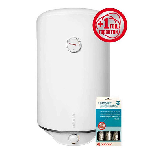 Водонагреватель электрический, накопительный, Atlantic, N3 slim steatite, 841250, 50 л, 2.1 кВт