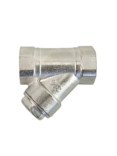 Фильтр косой для воды, 3/4", г-г, никель, индивидуальная упаковка, РосТурПласт