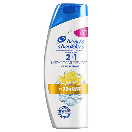 Шампунь Head &amp; Shoulders, Цитрусовая свежесть 2в1, против перхоти, 400 мл