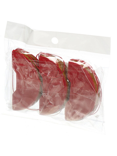 Елочное украшение Шар, 6 шт, красный с блеском, бумага, Y4-9802