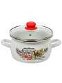 Кастрюля эмалированная сталь, 3 л, крышка стекло, сферический, Сантэкс, Прованс, 1-2430112, индукция - фото 8