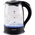 Чайник электрический Galaxy Line, GL 0553, черный, 1.7 л, 2200 Вт, скрытый нагревательный элемент, подсветка, стекло