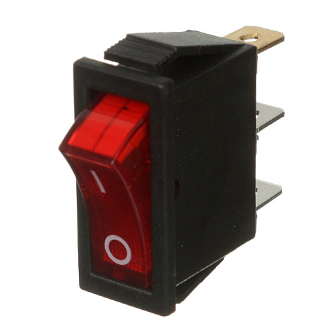 Клавишный переключатель 2 положения, одноклавишный, красная клавиша, 1з, черный, TDM Electric, YL-202-03, SQ0703-0025