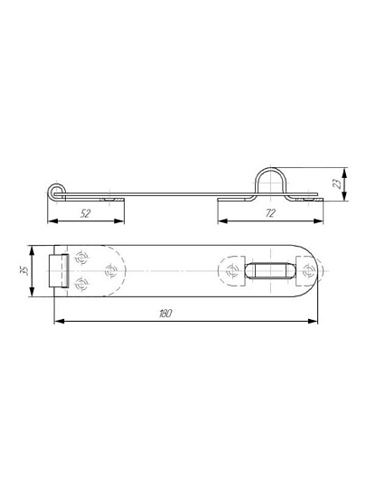 Накладка дверная Секрет-Киров, НД-180, серебро, 180 мм, 3551