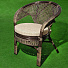 Мебель садовая Диана, стол, 61.5х62.2 см, 2 кресла, подушка бежевая, 110 кг, IND03 - фото 2