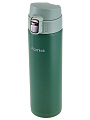 Термокружка нержавеющая сталь, 0.48 л, Alpenkok, колба нержавеющая сталь, с ситечком, вакуумная, зеленая, AK-04827A