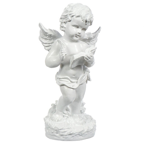 Фигурка декоративная гипс, Ангел с книгой, 39х24 см, 191