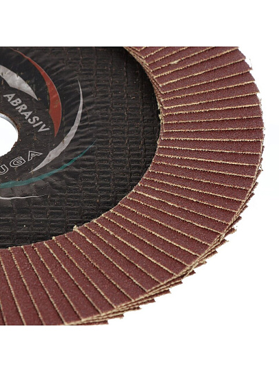 Круг лепестковый торцевой КЛТ1 для УШМ, LugaAbrasiv, диаметр 180 мм, посадочный диаметр 22 мм, зернистость A100, шлифовальный