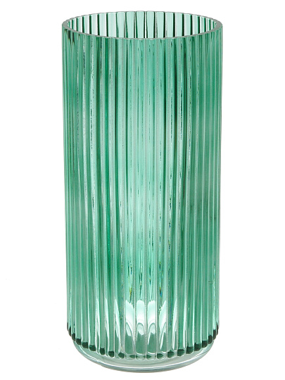 Ваза стекло, настольная, 25х11 см, Самшит, Y4-11057, зеленая