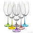 Бокал для вина, 510 мл, стекло, 6 шт, Bohemia, Milvus, цветные ножки, 91L/1SD22/0/D4641/510-662 - фото 2