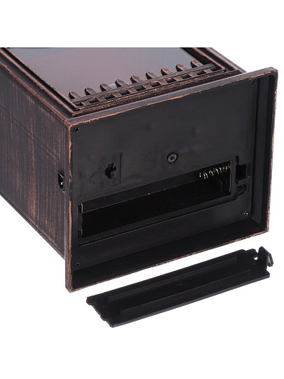 Фонарь декоративный 15х15х27 см, USB шнур, АА 3шт, пластик, стекло, Камин, M120005