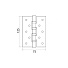 Петля накладная для деревянных дверей, Trodos, 125х75х2.5 мм, универсальная, 201023, хром - фото 2