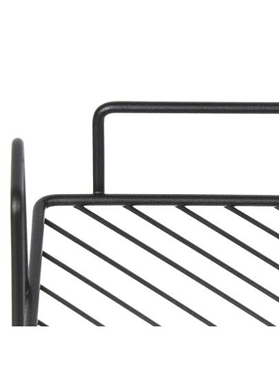 Полка для ванной металл, настенная, 2 яруса, угловая, 35х22х22 см, крепление саморезы, FOR-RUS001