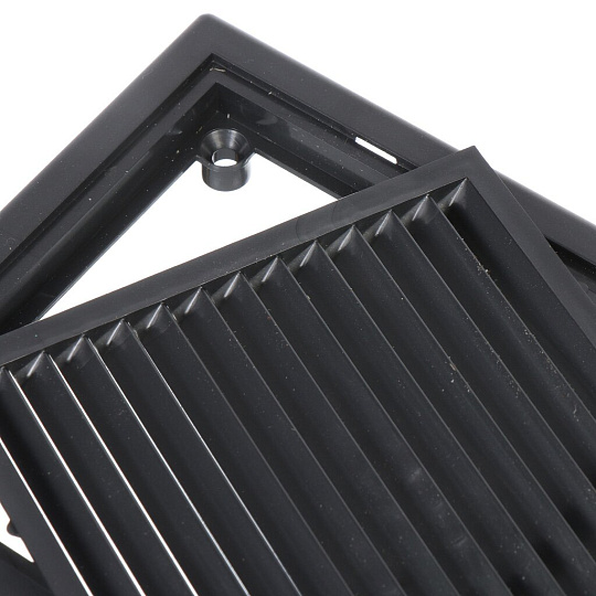 Решетка вентиляционная пластик, переточная, 450х130 мм, графит, Viento, Серия ВР, 4513ВР-графит