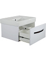 Тумба Коралл 60 600х450х460, подвесная, белая, под умывальник Сомо 60, с ящиком,DORATIZ 9912.817С - фото 4