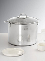 Кастрюля нержавеющая сталь, 18 л, крышка стекло, Daniks, Профессионал, GS-01338-32HCA -18L, индукция - фото 3