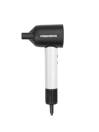 Фен Редмонд, 1600 Вт, ионизация, 4 режима, 2 скорости, насадка концентратор, черно-белый, HD1703