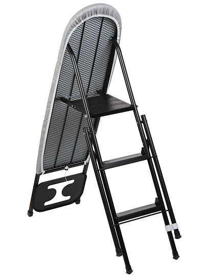 Доска гладильная 99х32 см, Марья Искусница, стремянка, 2 в 1, стремянка 116 см, 3 ступени