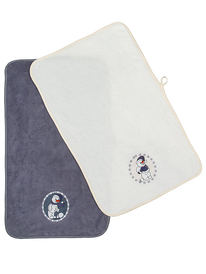 Набор полотенец кухонных 2 шт, 33х60 см, 100% полиэстер, Dinosti, микрофибра, Россия, ДМФ-107 Снеговик