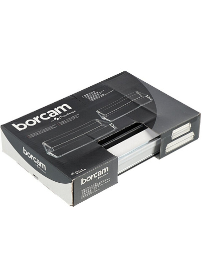 Форма для запекания стекло, 2 шт, 28.7х19.7х6, 36.7х25.7х6 см, 2.5, 4.35 л, прямоугольная, Borcam, 159128