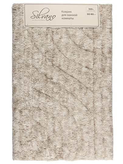 Коврик для ванной микрофибра, 0.5Х0.8 м, cер, Silvano, Лиона