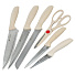 Набор ножей 7 предметов, 20, 20, 12.5, 20, 9 см, нержавеющая сталь, рукоятка пластик, с подставкой, пластик, Daniks, Agat, S-K143201-T7 - фото 4