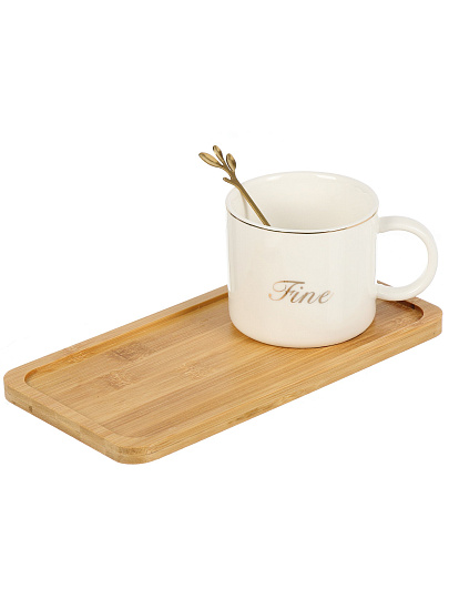 Чайная пара керамика, 3 предмета, на 1 персону, 280 мл, Сладости, B010421, в ассортименте