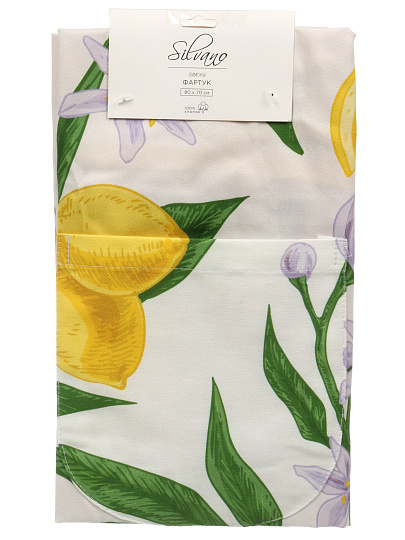 Фартук 80х70 см, 100% хлопок, лимоны, Узб-н