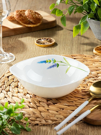 Салатник стеклокерамика, квадратный, 14х5 см, 0.4 л, Манифик, Daniks, FFW-65/ 220302