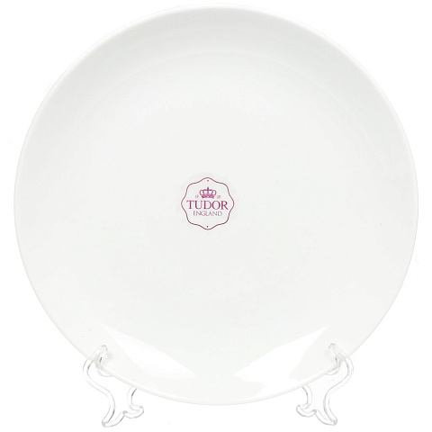 Тарелка обеденная, фарфор, 25.5 см, круглая, Тюдор Royal White, TU2204-4