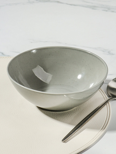 Салатник фарфор, 17 см, Серый туман, Daniks, 15СЛ17004