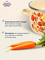 Кастрюля эмалированная сталь, 3 л, крышка сталь, сферический, Сибирские товары, Перцы, 1MC181P, индукция - фото 2
