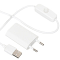 Светильник настольный на прищепке, белый, абажур белый, SPE17156-13/333934, USB - фото 6