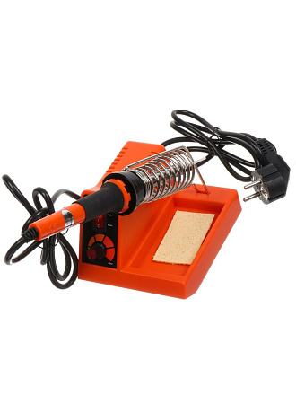 Паяльная станция сетевая, 72 Вт, 230 В, сменное жало, с подставкой, керамический ТЭН, 4 жала в комплекте, регулятор, 160-500 С, TDM Electric, Алмаз ПС-72, SQ1025-0705