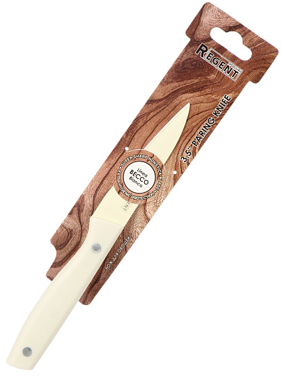 Нож Regent Inox, Becco Bianco, для овощей, нержавеющая сталь, 9 см, рукоятка пластик, 93-KN-BB-5