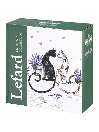 Салатник фарфор, круглый, 15х7 см, 0.75 л, Лавандовые коты, Lefard, 425-169