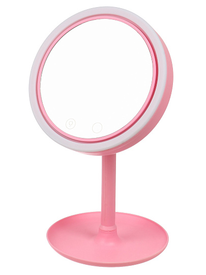 Зеркало настольное, 24х30х7 см, с увеличением, с подсветкой, Y4-11337