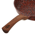 Сковорода алюминий, 20 см, антипригарное покрытие, Гурман, Granite Red, красная, ручка под дерево, ГМ2001 ГР - фото 6