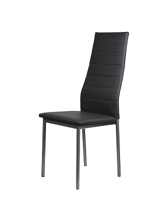 Стул 390х370х430 мм, темный графит на серебре, сиденье квадратное, на металлических ножках, Джокер