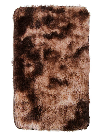 Набор ковриков для ванной и туалета, 3 шт, 0.48х0.78, 0.48х0.40, 0.8х0.42 м, полиэстер, бежево-коричневый, Silvano, Мех, Y4-11485, без рисунка