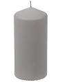Свеча ароматизированная, 15х7 см, колонна, серая, Bartek Candles, Вельвет, классическая