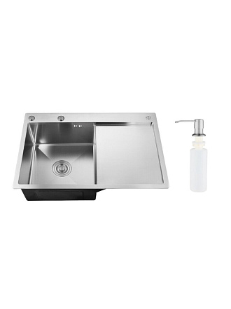 Мойка кухонная врезная, РМС, нержавеющая сталь, MRK-7851L