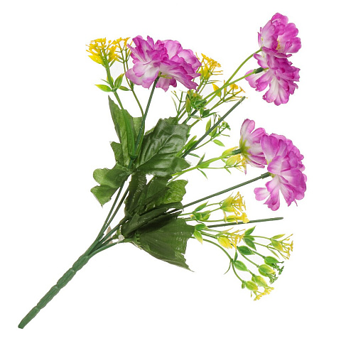 Цветок декоративный пасхальный, Хризантема, 8 головок + 2 травы, 32 см, в ассортименте, FP075