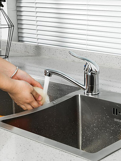 Смеситель для раковины, Frud, короткий излив, с картриджем, R45055-2