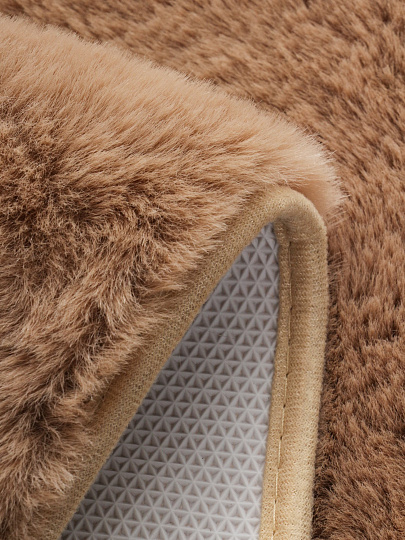 Коврик интерьерный 0.8х1.2 м, Silvano, прямоугольный, бежевый, искусственный мех, Y4-11720