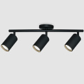 Светильник на основании General Lighting Systems, Башня, 50 Вт, GU10, 3 шт, IP20, d5.5х10х10 см, Спот, черный, 661837