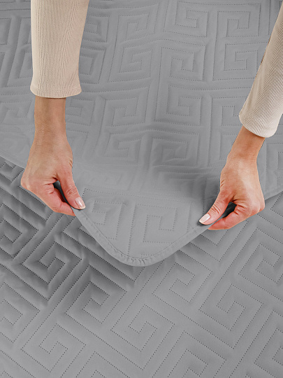 Покрывало 2-спальное, 180х200 см, 100% полиэстер, стеганое, Silvano, Ультрасоник Греция, лиловое