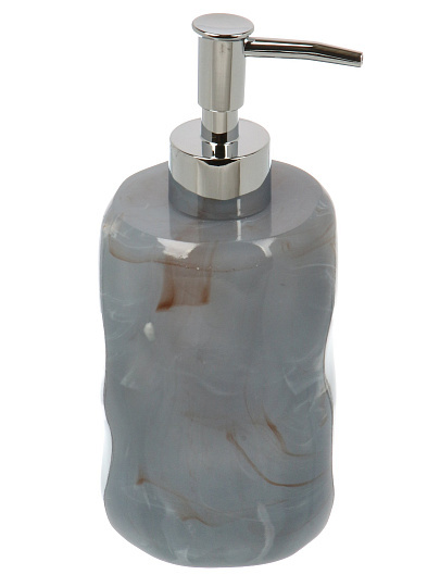 Дозатор для жидкого мыла Гранит сер, полистоун, 7.9x7.9x12/18.2 см, BRE0974AA-LD